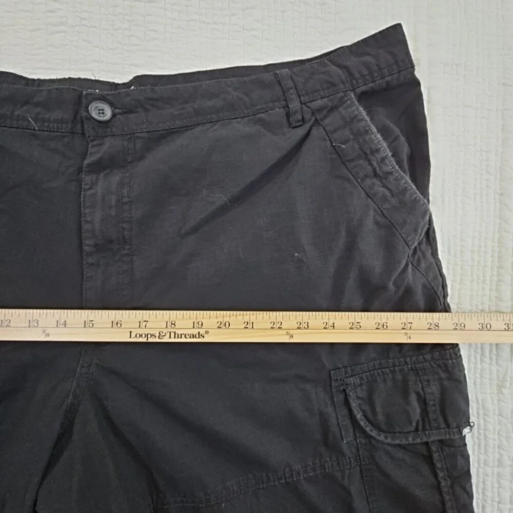 Ecko Unltd Shorts Men's 48B Black Cargo Baggy Streetwear Outdoor Utility Y2K EUC